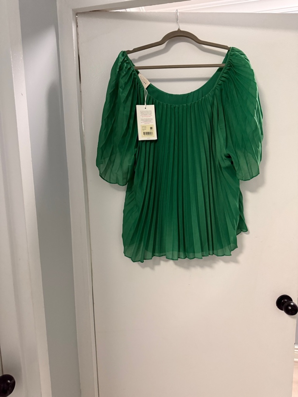 Sezane Romy Blouse Garden Green - Size 14 - Picture 3 of 3